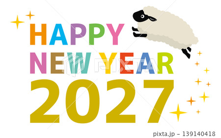 2027年賀素材（未年イラスト） 139140418