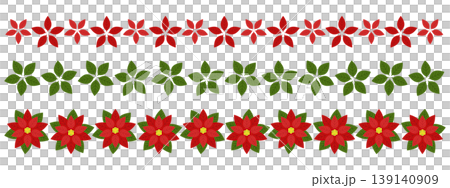 ポインセチアのライン3種セット 139140909