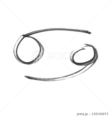 the zodiac sign of Cancer drawn with a black marker the zodiac sign of Cancer drawn with a black marker 139140973