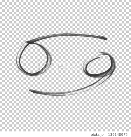 the zodiac sign of Cancer drawn with a black marker the zodiac sign of Cancer drawn with a black marker 139140973
