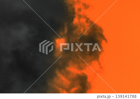 Sky orange sunset dark clouds nature evening red cloud landscape black beautiful summer background 139141788