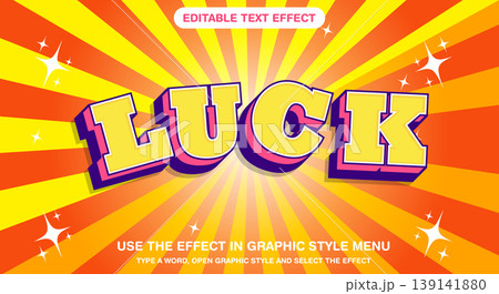 Luck 3d text effect template Luck 3d text effect template 139141880