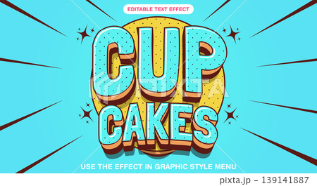 Cup cakes editable text effect Cup cakes editable text effect 139141887