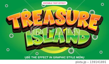 Treasure island 3d editable text effect Treasure island 3d editable text effect 139141891