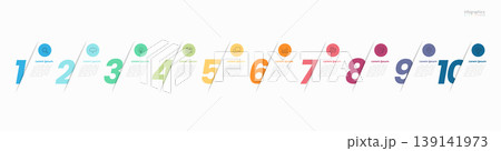 Infographic 10 options design elements for your business data. Vector Illustration. Infographic 10 options design elements for your business data. Vector Illustration. 139141973