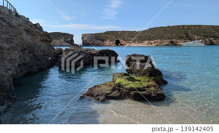 Rocky coast with small islands view Rocky coast with small islands view 139142405