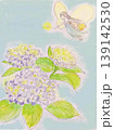 水彩で描いた紫陽花と妖精 139142530