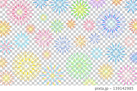 簡單可愛的煙火圖案透明背景 簡單可愛的煙火圖案透明背景 139142985