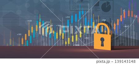 Encryption Shield Against Silent Digital Threat Technology Background 139143148