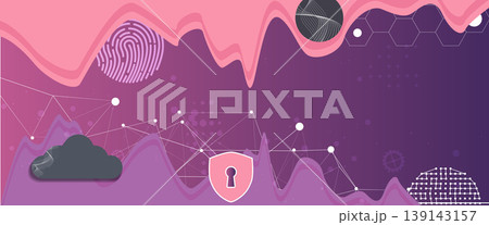 Encryption Shield Against Silent Digital Threat Technology Background 139143157