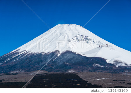 裾野市十里木から夜明けの富士山 裾野市十里木から夜明けの富士山 139143169