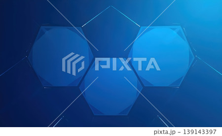 Clean Futuristic Blue Tech Background With Hexagon Mesh Clean Futuristic Blue Tech Background With Hexagon Mesh 139143397