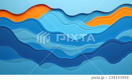 Creative Abstract Layered Design With Depth And Contrast 139143958