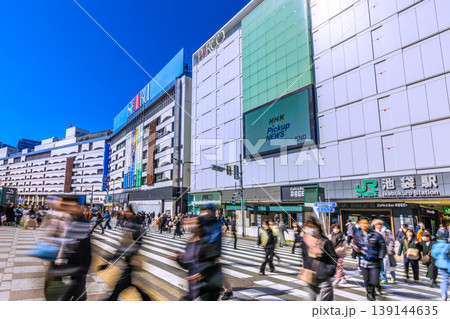 日本の東京都市景観 池袋駅東口（北）などを望む＝8日 139144635