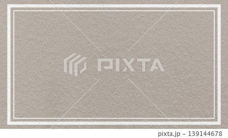 Textured cool beige paper background with white double frame border and copy space for banner, presentation, template Textured cool beige paper background with white double frame border and copy space for banner, presentation, template 139144678