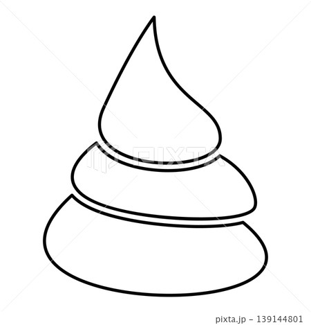 Cream swirl custard whipped contour outline line icon black color vector illustration image thin flat style Cream swirl custard whipped contour outline line icon black color vector illustration image thin flat style 139144801