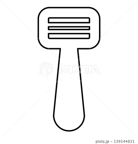 Vegetable knife razor shaver contour outline line icon black color vector illustration image thin flat style 139144831
