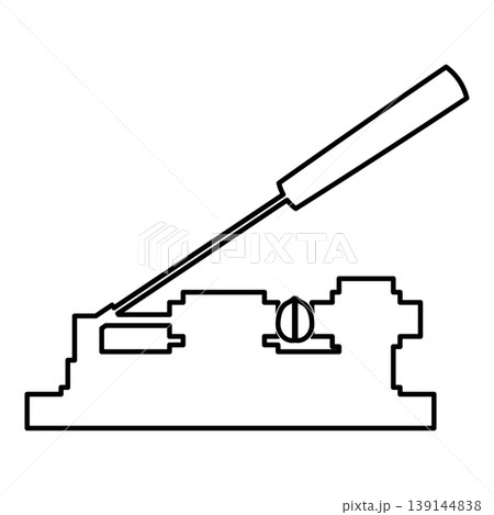 Nut cracker nutcracker contour outline line icon black color vector illustration image thin flat style Nut cracker nutcracker contour outline line icon black color vector illustration image thin flat style 139144838