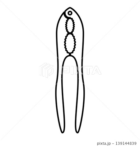 Nut cracker nutcracker contour outline line icon black color vector illustration image thin flat style Nut cracker nutcracker contour outline line icon black color vector illustration image thin flat style 139144839