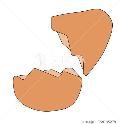cracking egg illustration hand drawn Egg Colored composition hand drawn illustration. Vector graphic line art. For poster, invitation, backdrop, ad, sale promotion, print for t-shirt 139145279