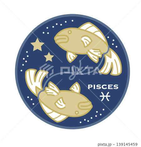 魚座のシンプルな星座アイコン 魚座のシンプルな星座アイコン 139145459