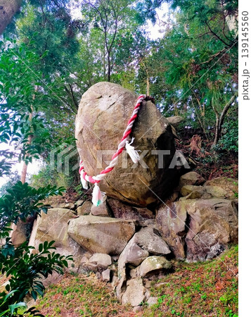 春の釣り石神社 春の釣り石神社 139145560