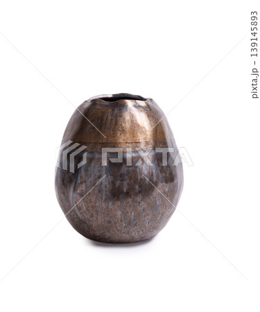 Japanese traditional clay pot on white background. Japanese traditional clay pot on white background. 139145893