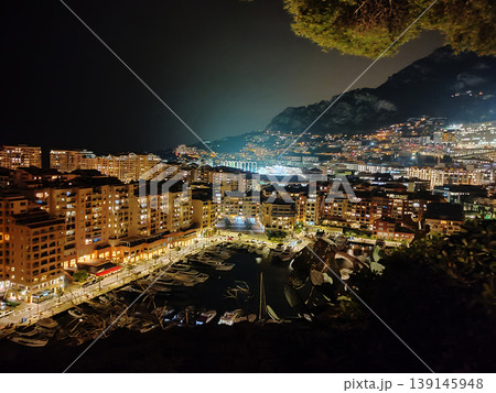 Monaco on the French Riviera in the evening Monaco on the French Riviera in the evening 139145948
