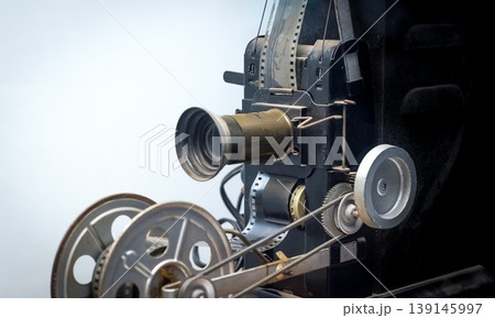 old vintage film camera in a workshop old vintage film camera in a workshop 139145997