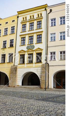 Olomouc, Czechia - Facades of old buildings at Horni namesti with in Olomouc, Moravia region, Czechia Olomouc, Czechia - Facades of old buildings at Horni namesti with in Olomouc, Moravia region, Czechia 139146045