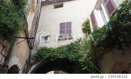Traditional old stone houses on a street in the medieval town of Saint Paul de Vence, French Riviera, South of France Traditional old stone houses on a street in the medieval town of Saint Paul de Vence, French Riviera, South of France 139146102