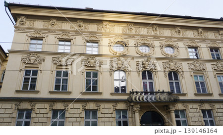 Historic facades at old street of Innsbruck view, alpine city in Tirol, region of Austria Historic facades at old street of Innsbruck view, alpine city in Tirol, region of Austria 139146164
