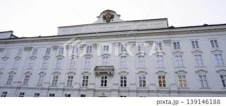 Historic facades at old street of Innsbruck view, alpine city in Tirol, region of Austria Historic facades at old street of Innsbruck view, alpine city in Tirol, region of Austria 139146188