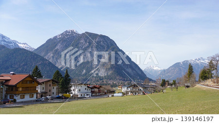 Alpine landscape at Lake Achensee, Pertisau, Eben am Achensee, Tyrol, Austria 139146197