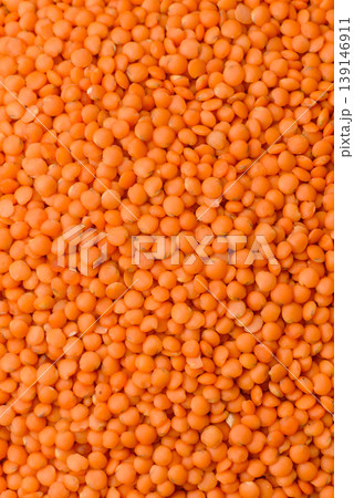 Raw red lentils as a source of protein for a healthy vegan meal. Red lentils Raw red lentils as a source of protein for a healthy vegan meal. Red lentils 139146911