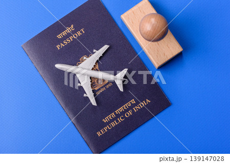 Indian passport, a document for travel, leisure, and work. Passport of India Indian passport, a document for travel, leisure, and work. Passport of India 139147028