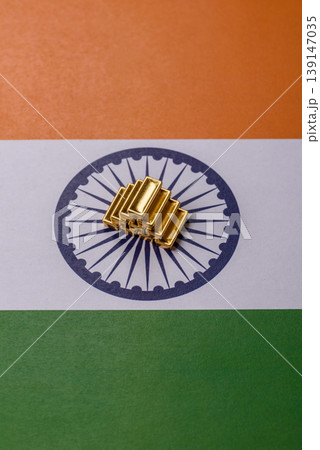 Gold bars or ingots as a tool for balance, financial investment, and savings. Gold bars 139147035
