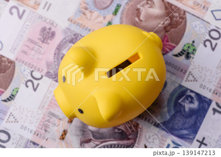A piggy bank as a concept for storing, accumulating, and saving financial resources. A piggy bank A piggy bank as a concept for storing, accumulating, and saving financial resources. A piggy bank 139147213