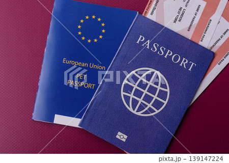A pet passport is a document for a cat, dog, or other animal. A pet passport A pet passport is a document for a cat, dog, or other animal. A pet passport 139147224
