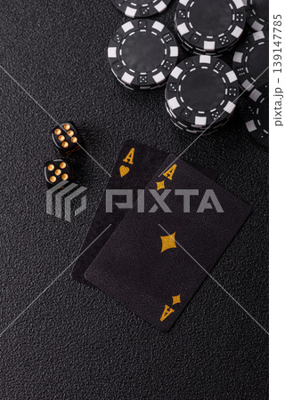 Craps is a casino game played with two dice and chips. Craps with two dice Craps is a casino game played with two dice and chips. Craps with two dice 139147785