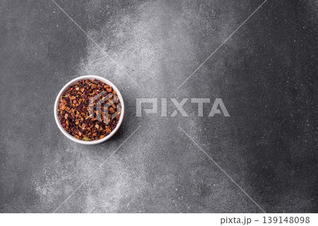 Dry herbal or fruit tea with flower petals and aromatic additives. Dry fruit herbal tea Dry herbal or fruit tea with flower petals and aromatic additives. Dry fruit herbal tea 139148098