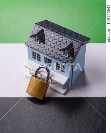 Security, a concept background for protecting your home from burglary or accident. Home security 139148645