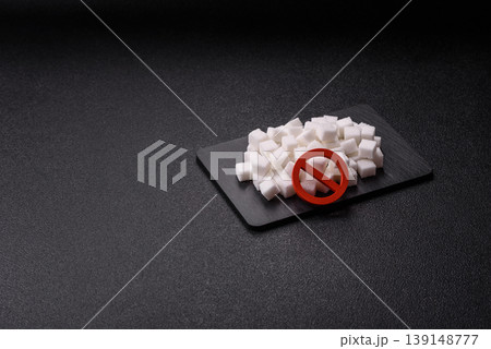 The sugar ban sign as a concept to stop the problem of diabetes, a call to diet. The sugar ban sign The sugar ban sign as a concept to stop the problem of diabetes, a call to diet. The sugar ban sign 139148777
