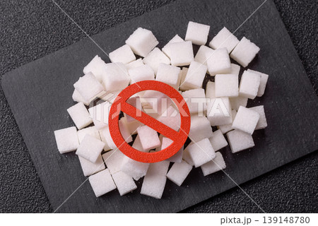The sugar ban sign as a concept to stop the problem of diabetes, a call to diet. The sugar ban sign The sugar ban sign as a concept to stop the problem of diabetes, a call to diet. The sugar ban sign 139148780