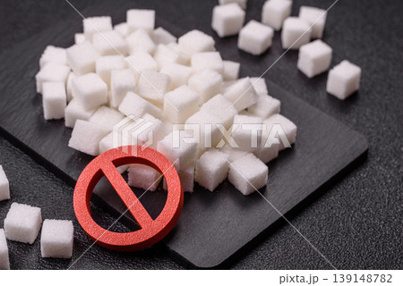 The sugar ban sign as a concept to stop the problem of diabetes, a call to diet. The sugar ban sign The sugar ban sign as a concept to stop the problem of diabetes, a call to diet. The sugar ban sign 139148782