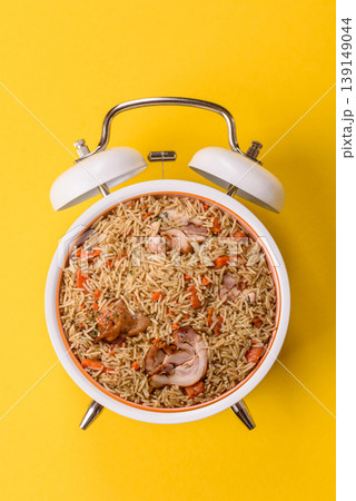 Kabsa or mandi, an Arabic dish with rice and chicken, salt, and spices. Kabsa or mandi Kabsa or mandi, an Arabic dish with rice and chicken, salt, and spices. Kabsa or mandi 139149044