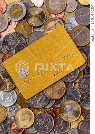 A credit card for contactless cashless payments via a terminal or online. A credit card A credit card for contactless cashless payments via a terminal or online. A credit card 139149204