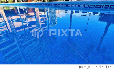 Breathtaking Reflections and Beautiful Textures Underwater in the Pool Environment 139150137