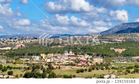 Stunning Scenic View of the Beautiful Mediterranean Landscape Featuring Historical Architecture 139150168