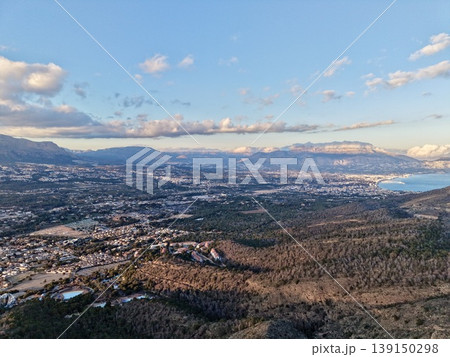 Sunset valley scenery, Sunset illuminates natural ridgelines and neighborhood designs for promotional imagery Sunset valley scenery, Sunset illuminates natural ridgelines and neighborhood designs for promotional imagery 139150298